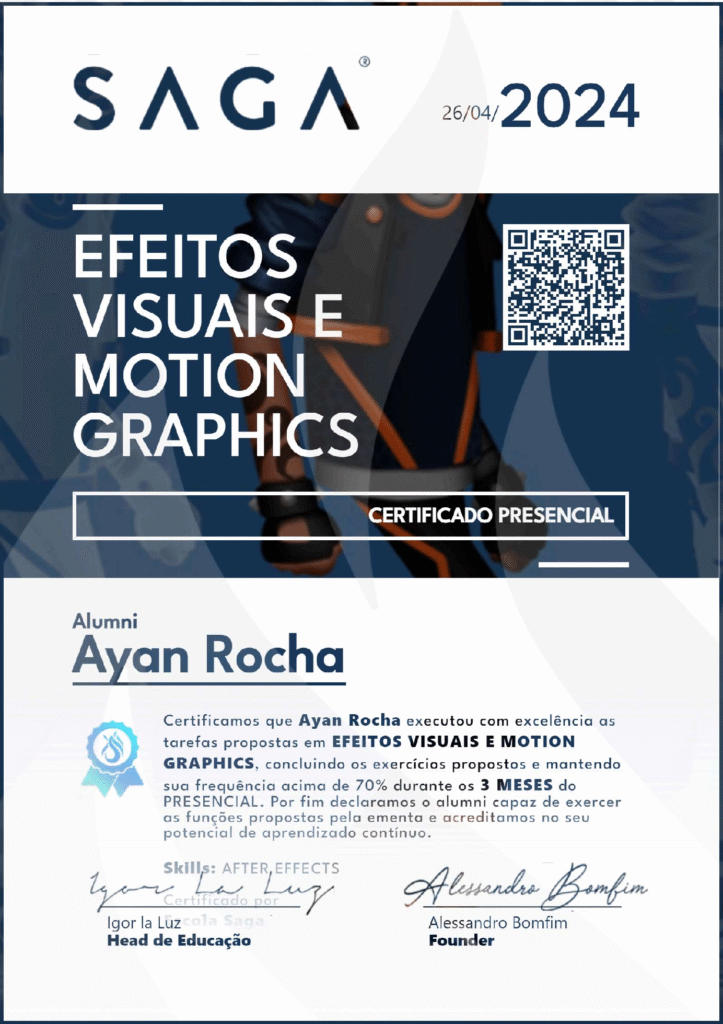 EFEITOS VISUAIS E MOTION GRAPHICS
